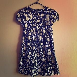 Baby doll dress black and off white